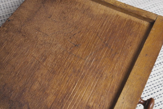 Antique French Pembroke Drop Leaf Table, Walnut Veneer Extendable End Table With Drawers, French Provincial (photo 38 of 41)