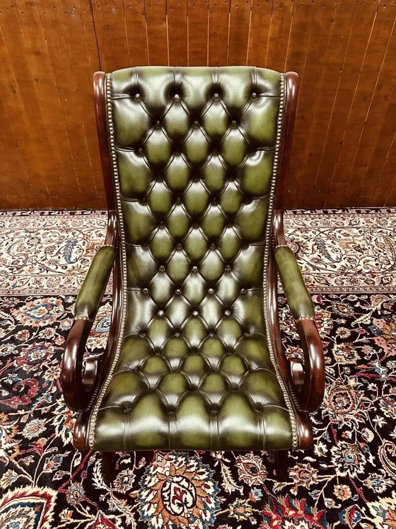 Springvale Chesterfield Armchair Victoria Stand Chair, Green (photo 7 of 11)