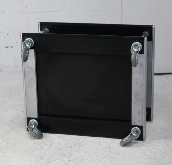 Image 1 of Table Basse "Space Age" en Acier Laqué Noir