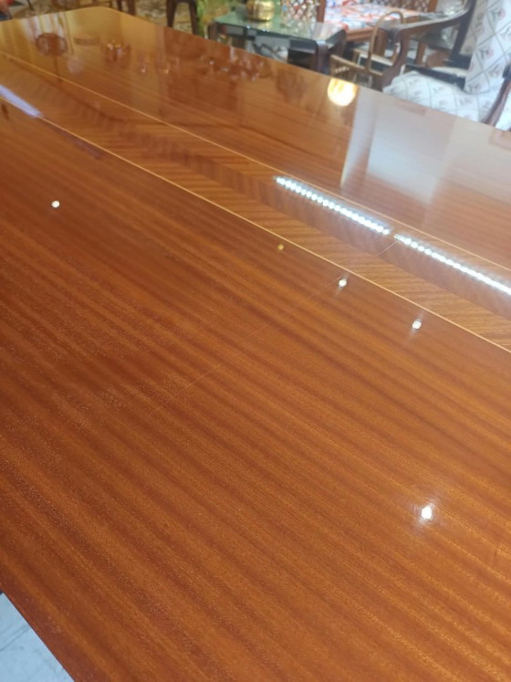 Table de salon mid-century vintage pieds compas – Tables de salle à manger, Bois (photo 12 of 14)