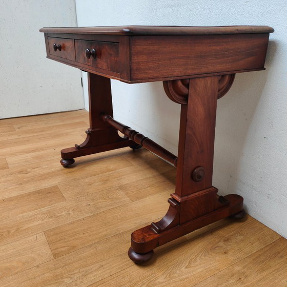 Image 1 of Antiker Schreibtisch, Mahagoni-Schreibtisch, Heimbüro