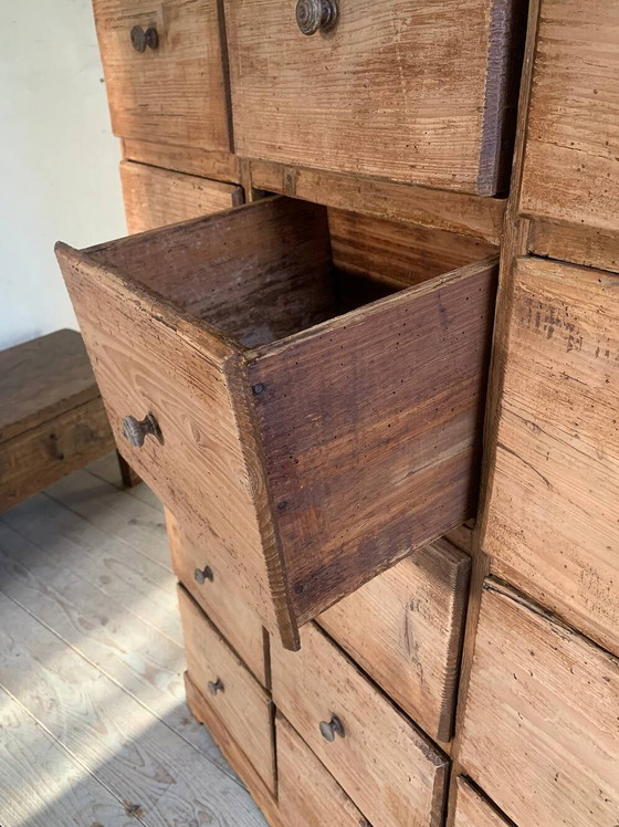 Vintage fourniturenkast – Opbergkast, Wood (photo 7 of 15)