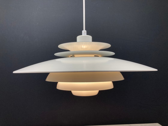 Image 1 of Large Vintage Scandinavian Hanging Lamp - Verona 1012-H - Kurt Wiborg - Jeka Metaltryk - 1980
