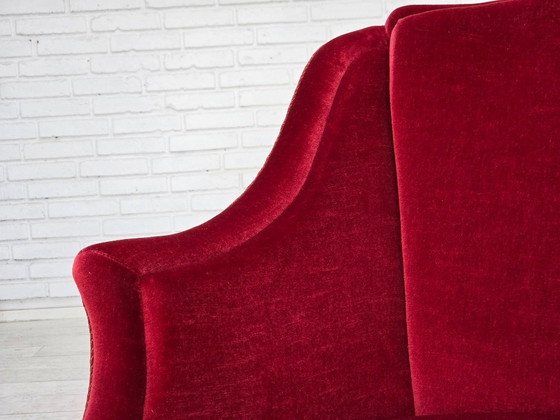 Años 70, Sillón danés, Terciopelo para muebles, Patas de madera de fresno. – Sillones, Velvet, Wood (photo 4 of 21)