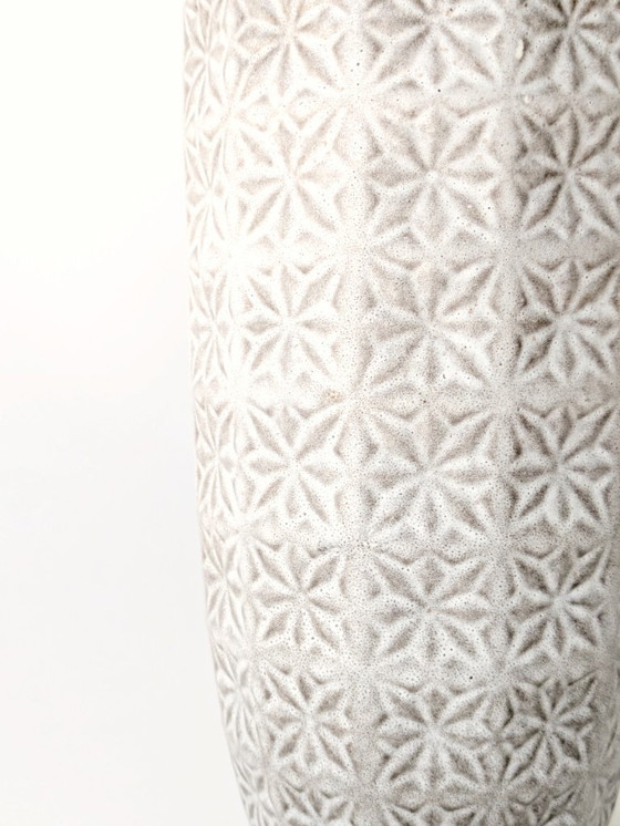 Image 1 of 1960 Grote Scheurich Keramische Vaas | Prisma Decor Grijs Blauw | West Duitsland