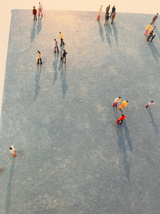 Painting: 'meeting place' – Paintings & Drawings, Cotton (photo 5 of 10)