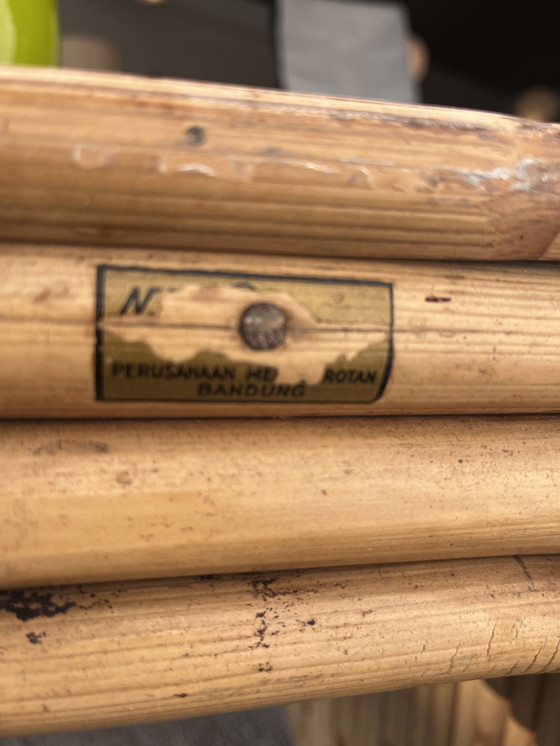 Image 1 of Rotan Bamboe Bureau Mid Century Vintage