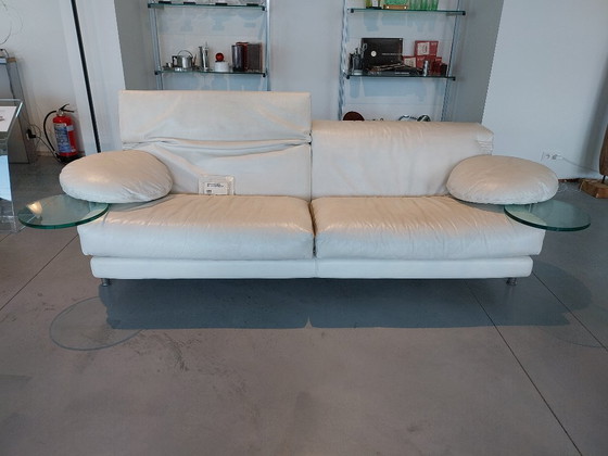 Image 1 of Sofá B&B, modelo ARCA, 3 plazas, piel, blanco, ancho 250 cm