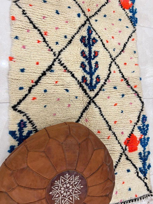 Tapis Beni Ouarain en laine authentisch 200cmx150cm