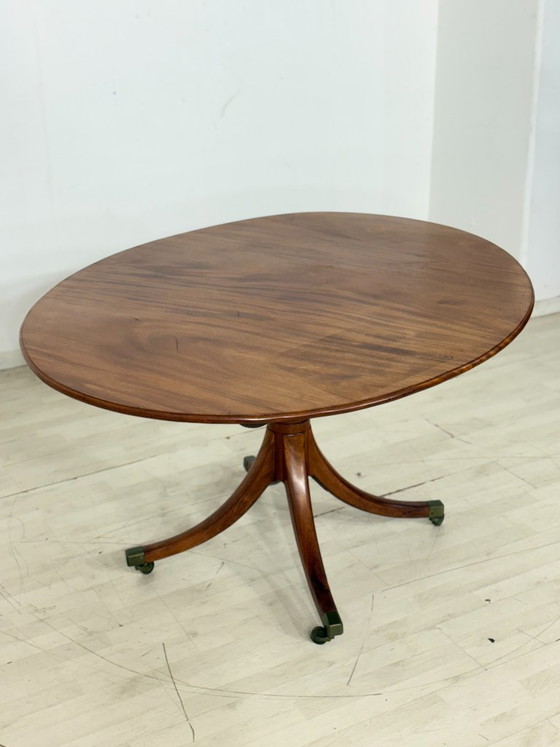 Bellissimo tavolo da pranzo in mogano | Tavolo da cucina vintage | Tavolo in legno | Stile coloniale con (photo 6 of 12)