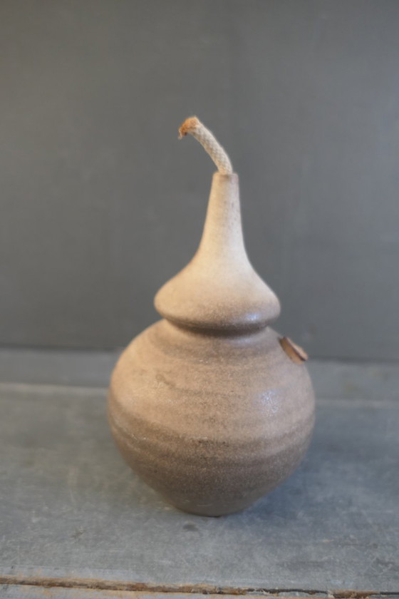 Image 1 of Vintage set of 3 ceramic oil lamps in