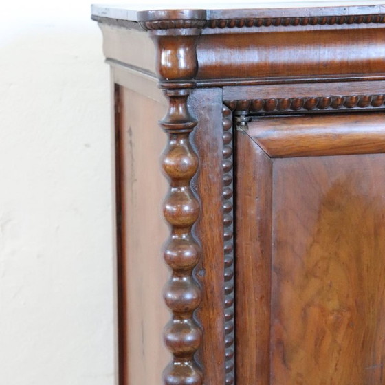 Image 1 of Small antique wardrobe in solid walnut, Italy Mid-19th Century