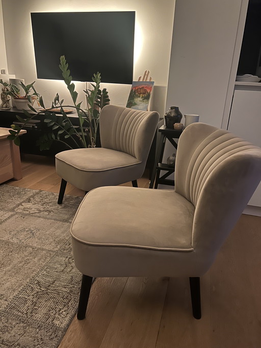 Set prachtige velours cocktail zeteltjes