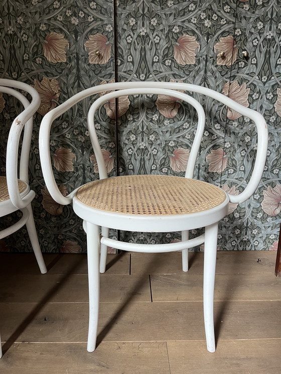 Image 1 of 2 Vintage Thonet stoelen – Model No. 102 / Vienna – Wit