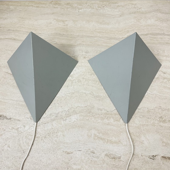Image 1 of A Set of J. Hoogervorst for Anvia Almelo Vintage Dutch Metal Wall Lamp 1960s