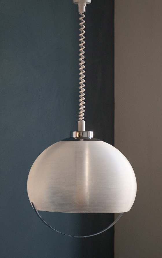 Image 1 of Space Age Plastic Pendant Lamp with Metal Bracket