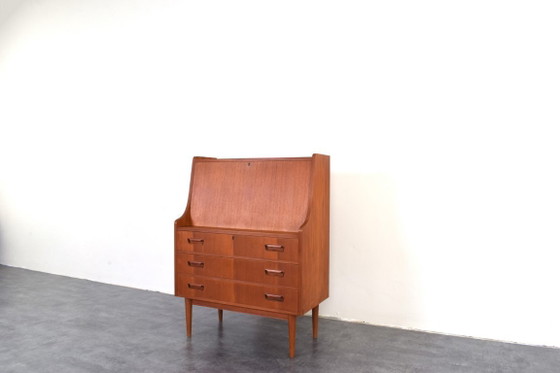 Mid-Century Danish Teak Secretary by Gunnar Nielsen for Tibergaard, 1960s. – Storage cabinet, Wood (photo 12 of 20)