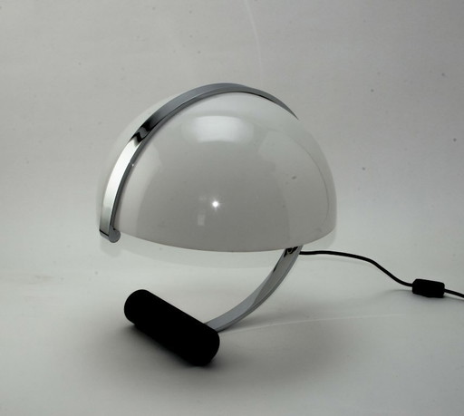Mid-Century Design Meta Globe Shaped Chrome and Plexiglass Table Lamp by Stilnovo for Artimeta, Italy / Netherlands, 1970s