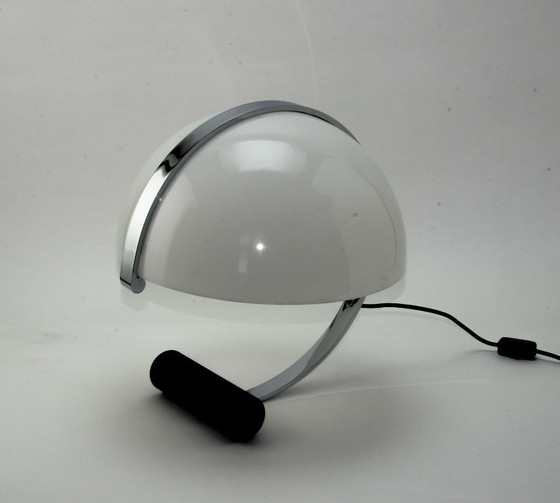 Image 1 of Mid-Century Design Meta Globe Shaped Chrome and Plexiglass Table Lamp by Stilnovo for Artimeta, Italy / Netherlands, 1970s