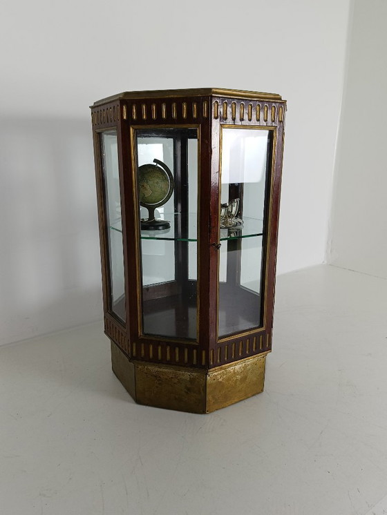 Image 1 of Octagonal Display Cabinet 19 century