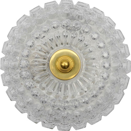 Plafonnier en verre vintage pour Limburg, Allemagne 1960