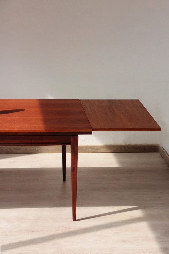 Image 1 of Vintage Teak & Afromosia Dining Table – Extendable Scandinavian Design