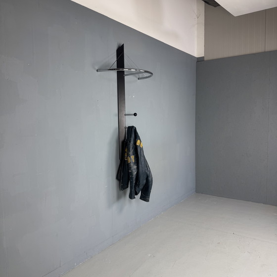 Image 1 of Garderobenständer aus Stahl und Chrom aus den 1980er Jahren