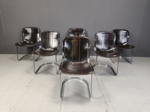 Chaises de salle à manger italiennes par Cidue, 1970S