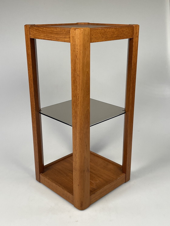 Image 1 of Vintage Pilaar / Etagère / Plantenstaander, Uldum Mobler, Denemarken 1970's