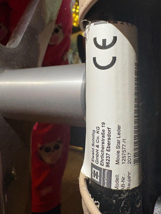 Image 1 of 2 poltrone reclinabili in pelle di Schilling "Movie Star" (modello 1257577/1) - 2017, beige