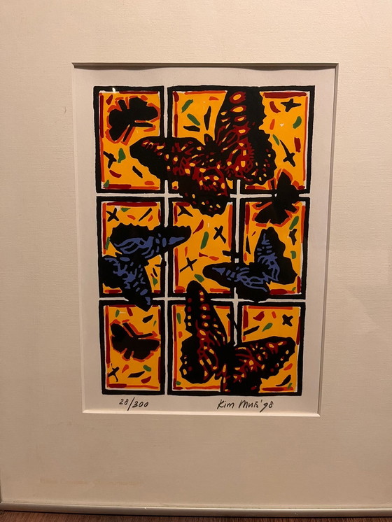 Image 1 of Kim Muns 98 Butterfly Siebdruck 28/300