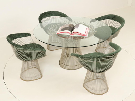 Wire Dining Set by Warren Platner for Knoll, US, 1980s