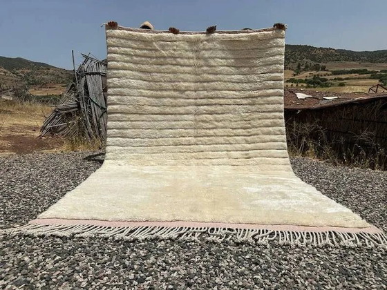 Ecru and beige Moroccan Mrirt rug 350x250 cm, textured minimalist design, Rugs & carpets, Wool, Cotton (photo 16 of 16)