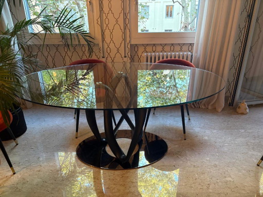 Porada Infinity - Tavolo Ovale in Cristallo 180 Cm