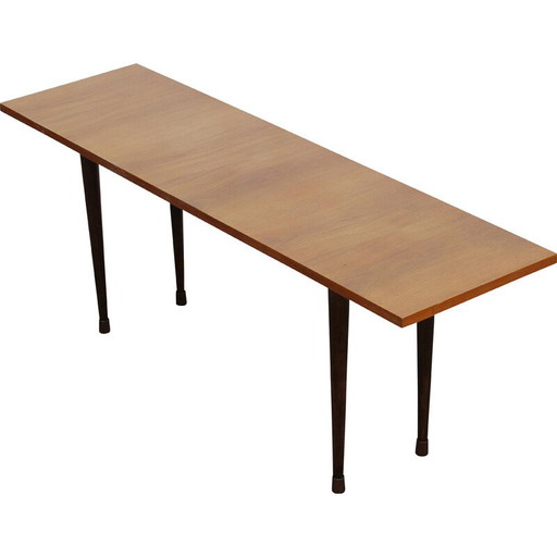 Mesa de centro de madera vintage, Checoslovaquia, década de 1960