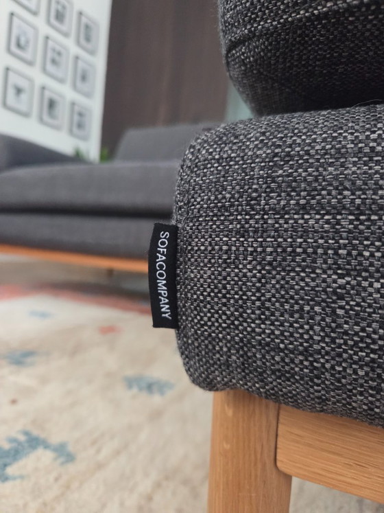 Sofacompany – Canapé 3 places gris avec repose-pieds – Sofa Company, Canapés 3 places, Wood, Cotton (photo 6 of 7)
