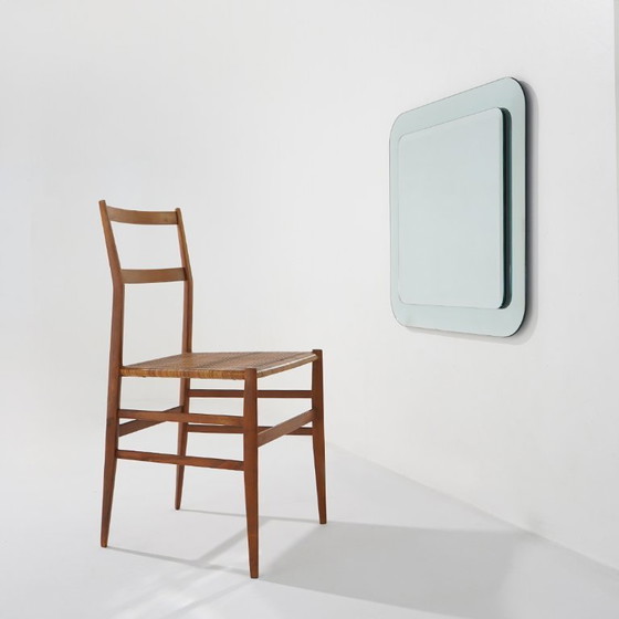 Image 1 of Square wall mirror with beveled edges, 1970s