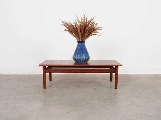 Mesa de centro de roble, diseño danés, década de 1970, fabricada en Dinamarca.