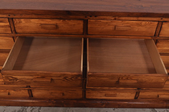 Image 1 of Vintage Chest of Drawers in Pitch Pine 1950s