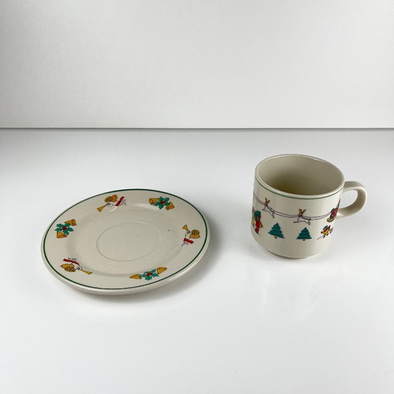 Image 1 of Set di tazze da caffè/tè natalizie per 6 persone , 1980