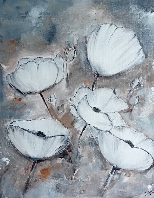 Peinture de fleurs naturelles