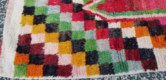 Image 1 of Hand-knotted Berber wool rug 242x147cm