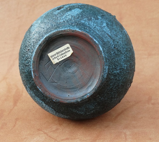 Image 1 of Gerhard Liebenthron (1925-2005, studio ceramics 1969, Blue Rough Vase