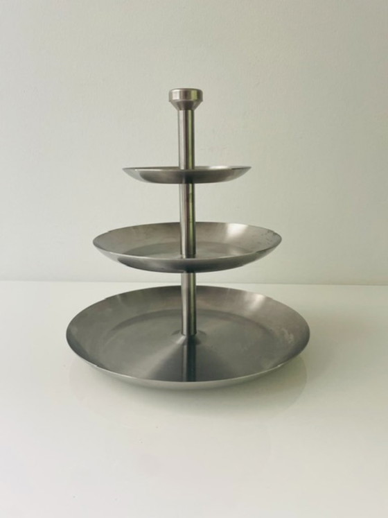Image 1 of Minimalist stainless steel tiered stand – modern design