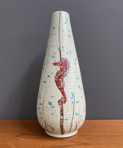 Italienische Vase, Modell 38-29 mit Seepferdchen-Dekor, 1960er Jahre