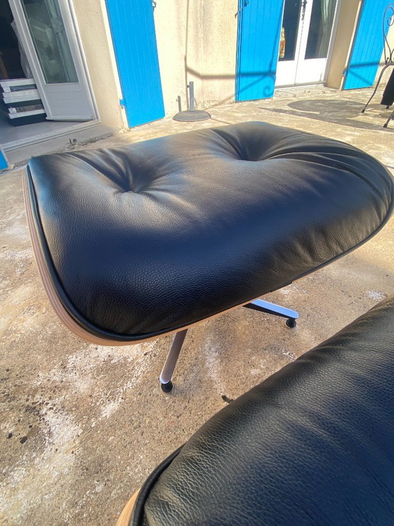 Image 1 of Sillón y otomana Charles Eames, negro semigrano, Herman Miller, 2010