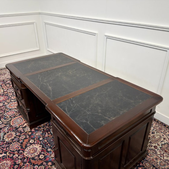 Classic English Desk Set with Office Chairs – Leather, Wood (photo 16 of 23)