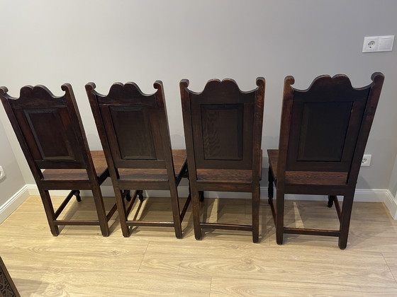 Image 1 of Engelse kasteelbank met eethoek en fauteuils 