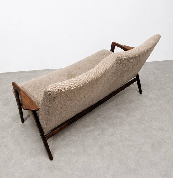 Image 1 of Vintage Scandinavian two-seater sofa in solid teak