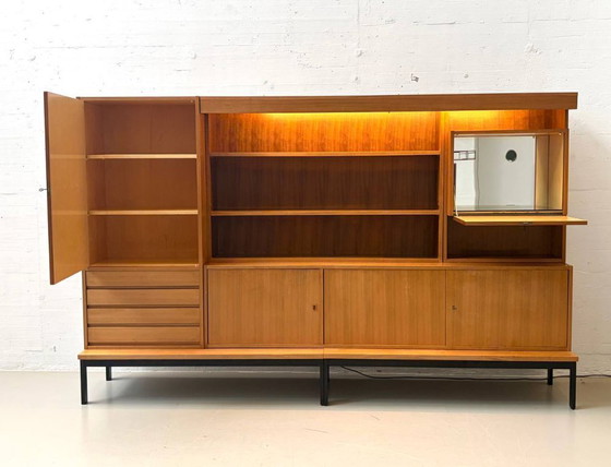 Image 1 of Woonkamermeubel uit het midden van de 20e eeuw, gemaakt van teakhout, Zwitserland, jaren 60.